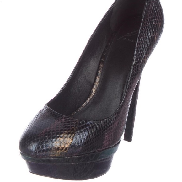 Brian Atwood Rainbow Python Platform Pumps Exotic - Picture 2 of 8